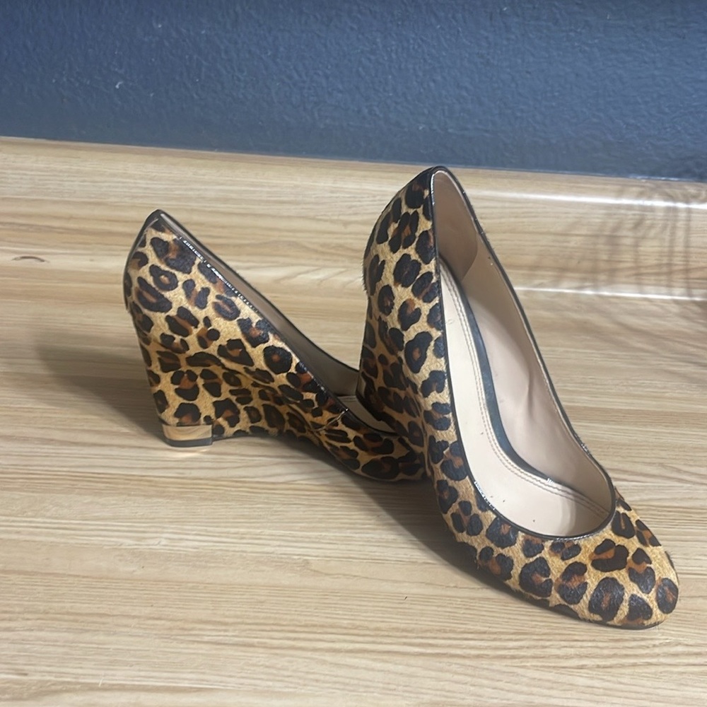 Tory burch" Astoria Wedge Heels Leopard Print Calf - Picture 4 of 16